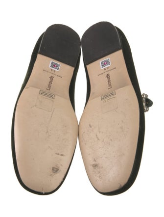 Larroude Velvet Mary Jane Flats