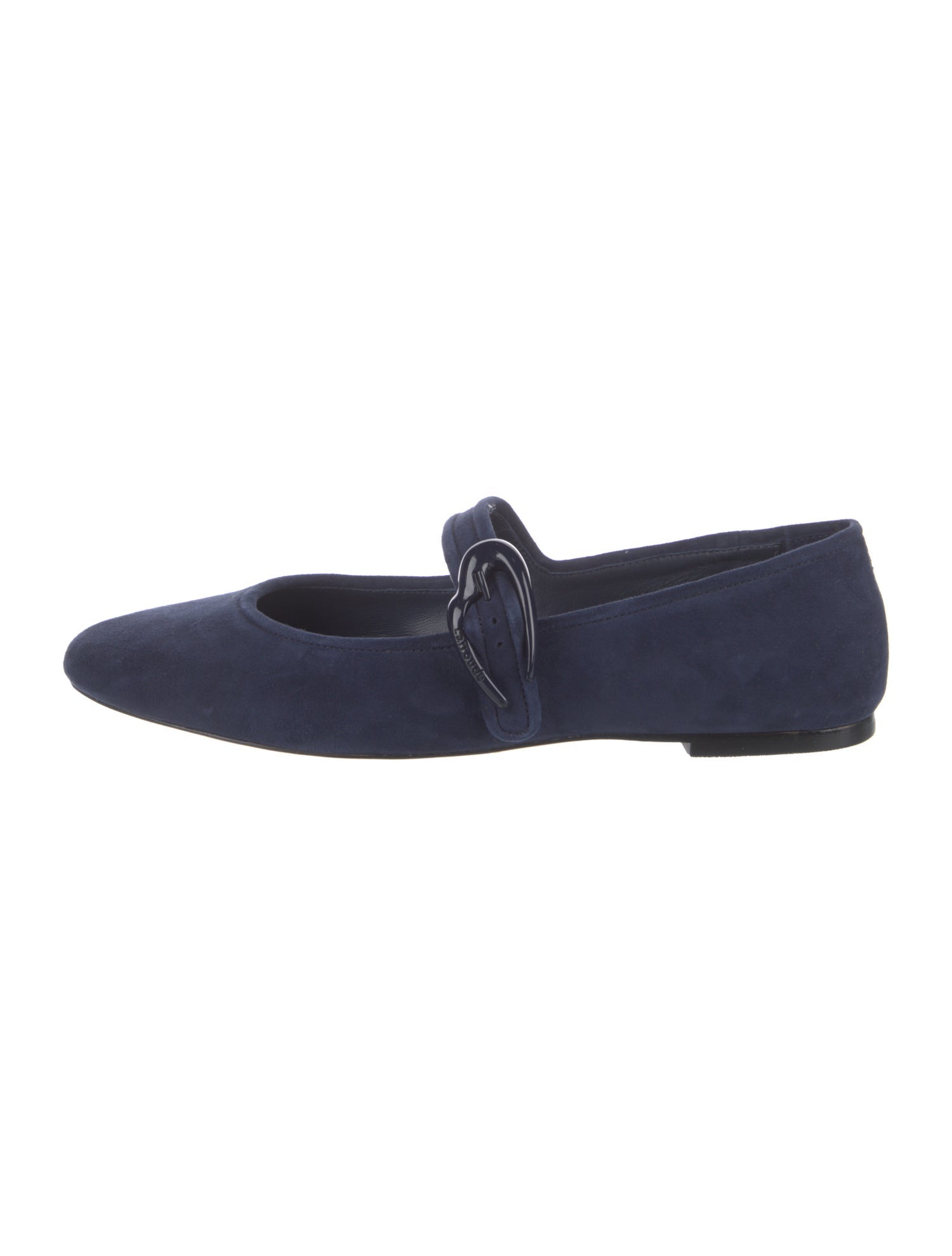Larroude Suede Mary Jane Flats