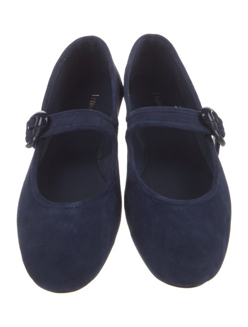 Larroude Suede Mary Jane Flats