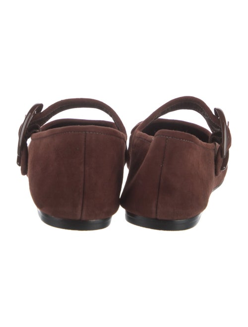 Larroude Suede Mary Jane Flats