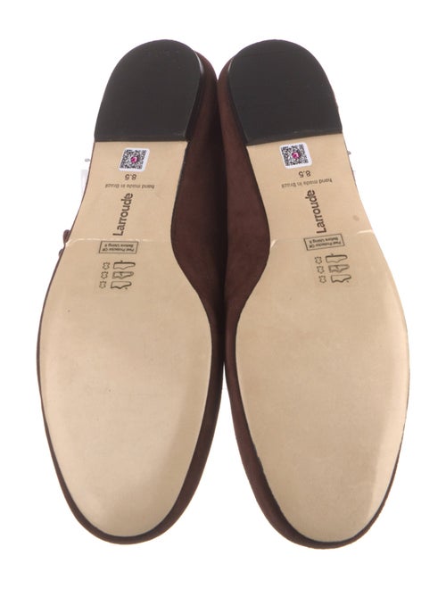 Larroude Suede Mary Jane Flats