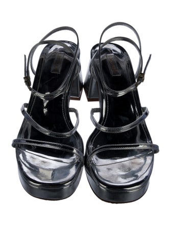 Larroude Patent Leather Sandals