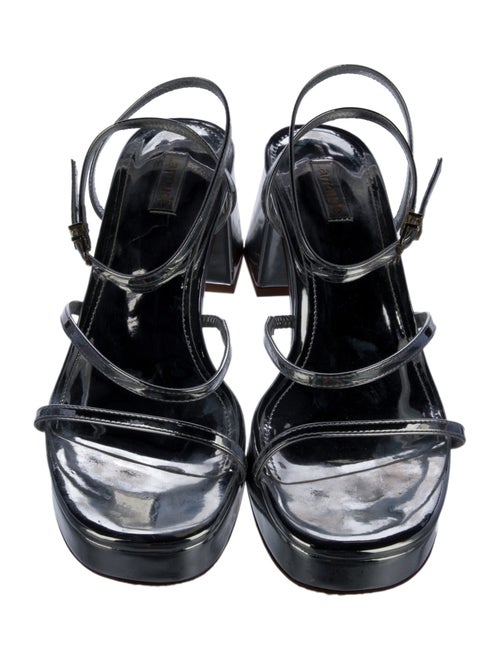 Larroude Patent Leather Sandals
