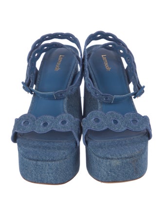 Larroude Denim Sandals