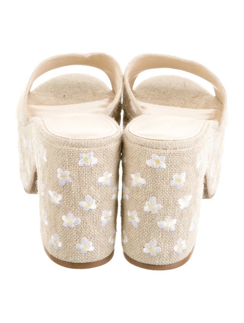 Larroude Canvas Floral Print Slides
