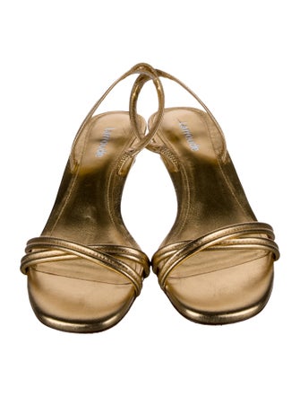 Larroude Leather Slingback Sandals