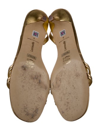 Larroude Leather Slingback Sandals