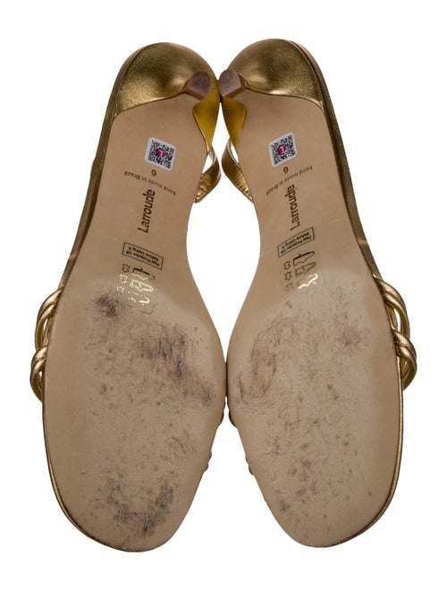 Larroude Leather Slingback Sandals