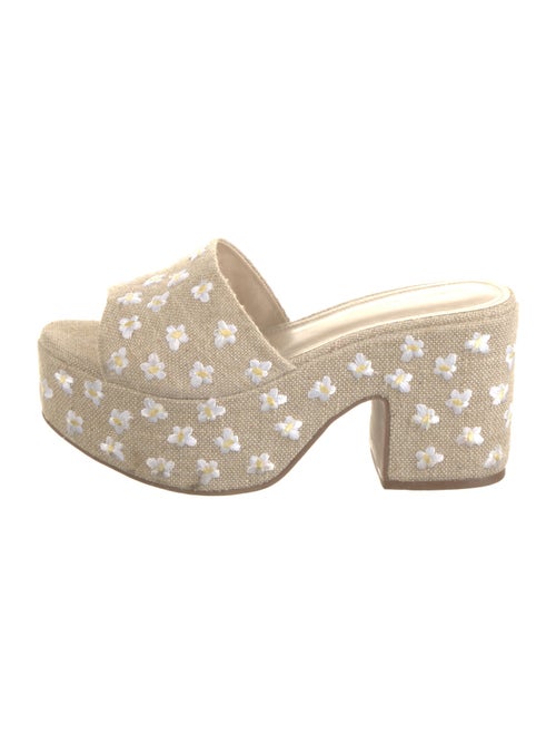 Larroude Canvas Patterned Slides