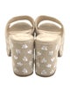 Larroude Canvas Patterned Slides