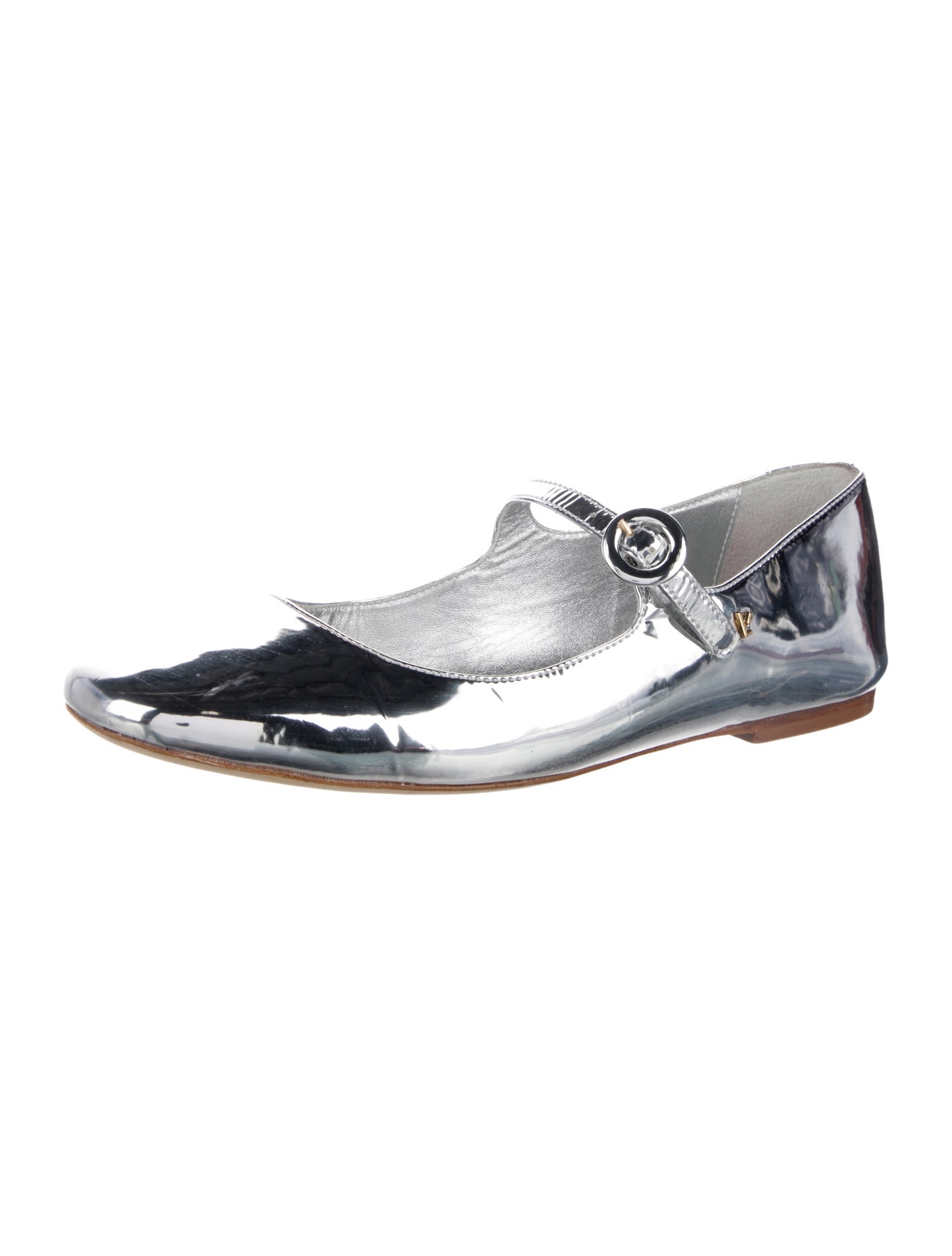 Larroude Patent Leather Mary Jane Flats