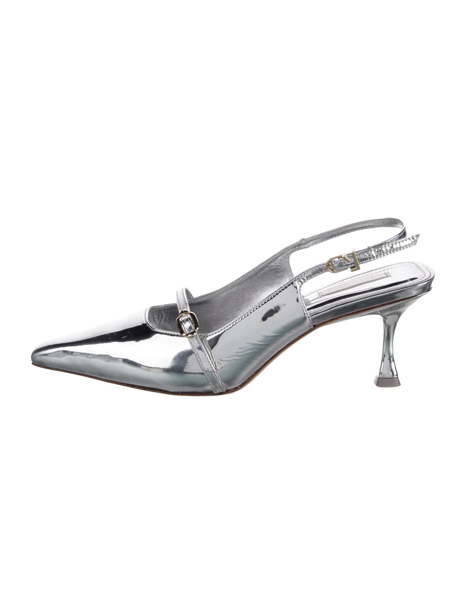 Larroude Patent Leather Slingback Pumps