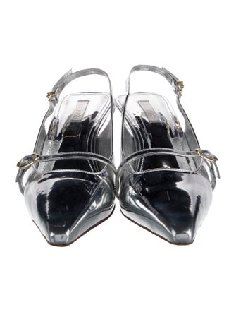 Larroude Patent Leather Slingback Pumps