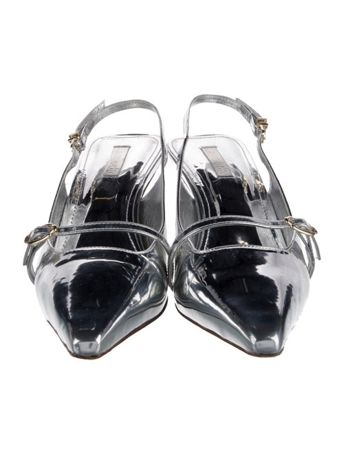 Larroude Patent Leather Slingback Pumps