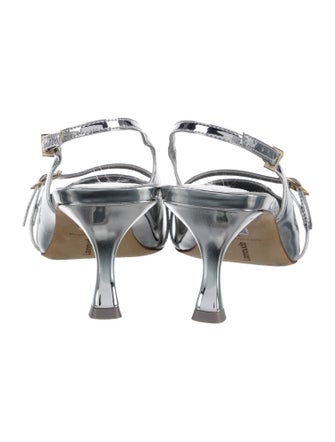 Larroude Patent Leather Slingback Pumps