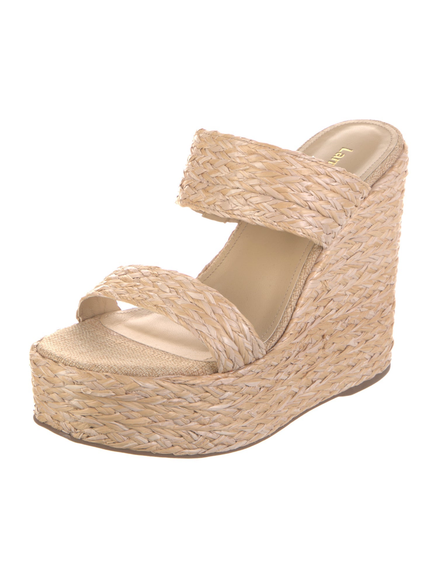 Larroude Straw Espadrilles