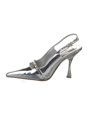 Larroude Patent Leather Slingback Pumps