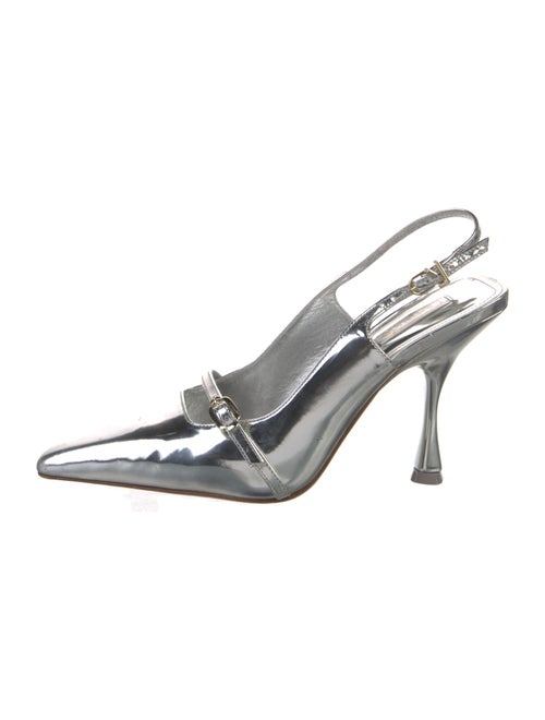 Larroude Patent Leather Slingback Pumps