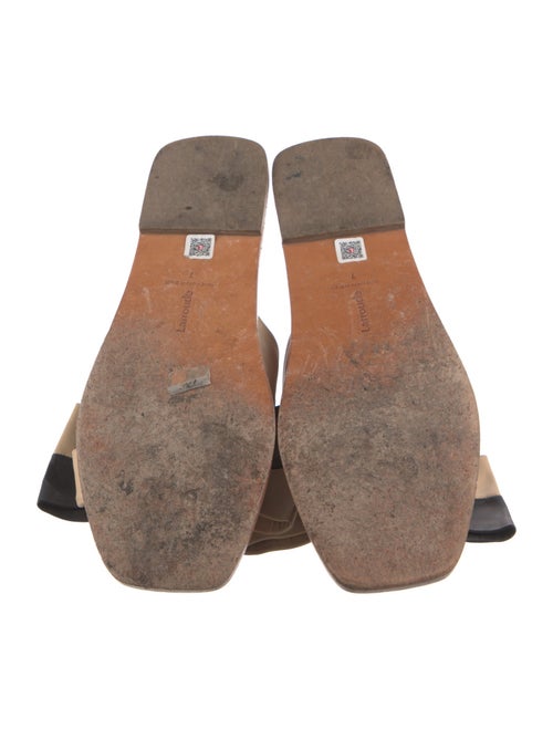 Larroude Leather Colorblock Pattern Slides