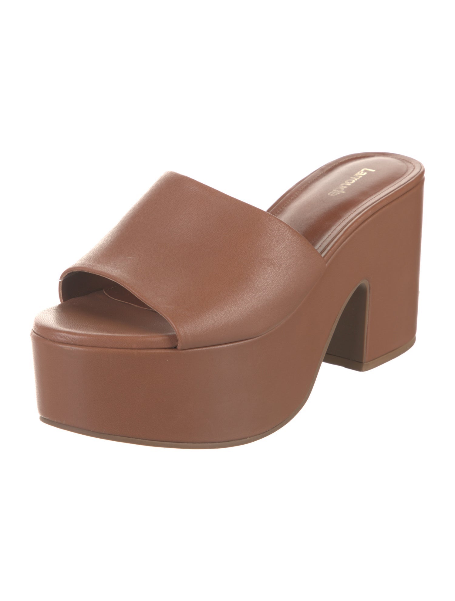 Larroude Leather Slides