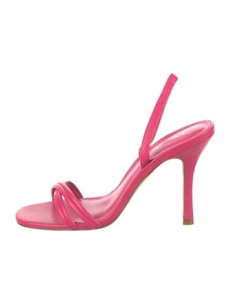 Larroude Leather Slingback Sandals