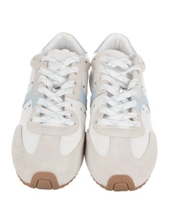 Larroude Leather Colorblock Pattern Sneakers