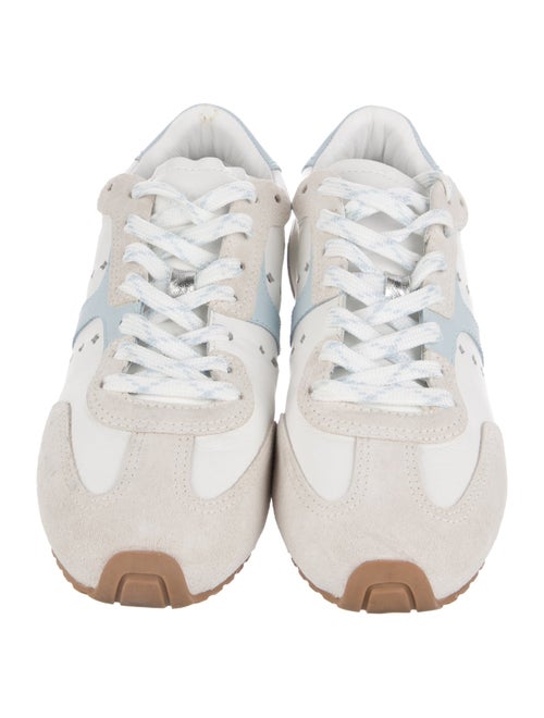 Larroude Leather Colorblock Pattern Sneakers