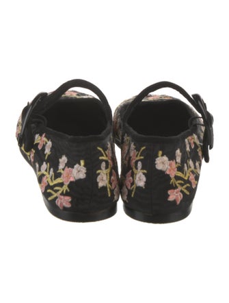 Larroude Floral Print Mary Jane Flats