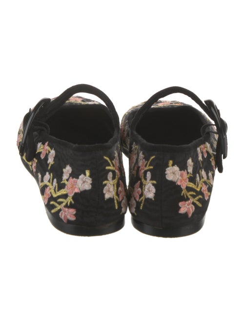 Larroude Floral Print Mary Jane Flats
