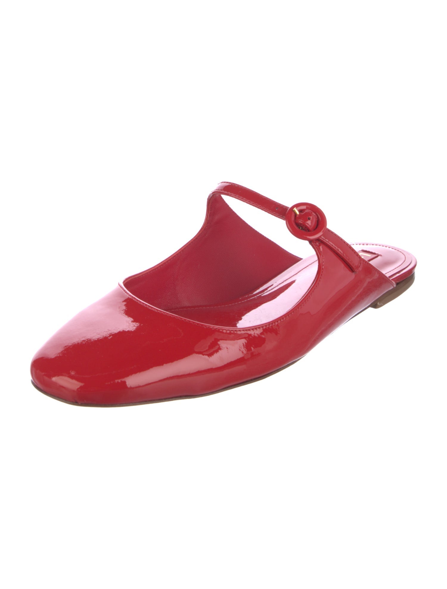Larroude Patent Leather Mules