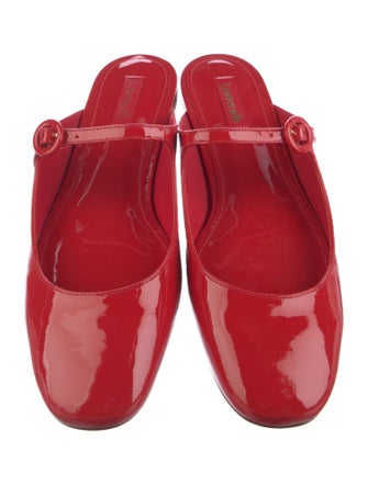 Larroude Patent Leather Mules