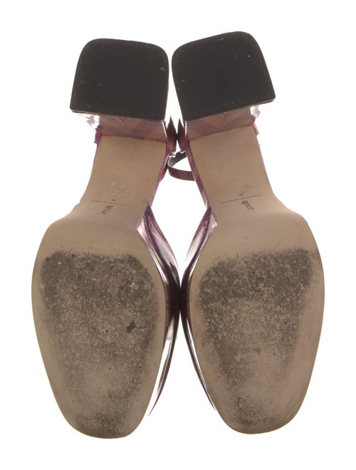 Larroude Patent Leather Printed D'Orsay Pumps