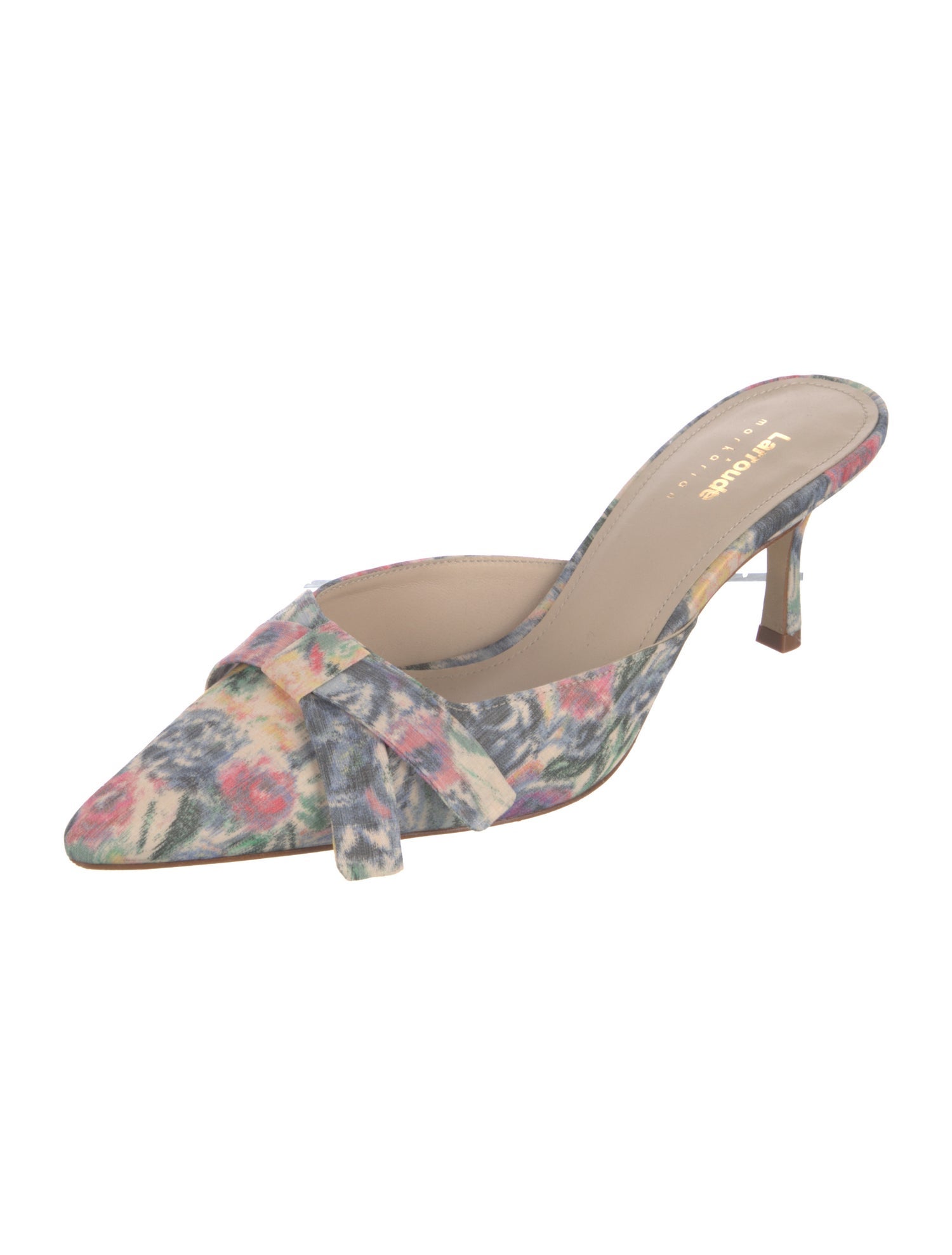 Larroude Floral Print Mules w/ Tags
