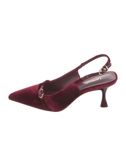 Larroude Velvet Slingback Pumps