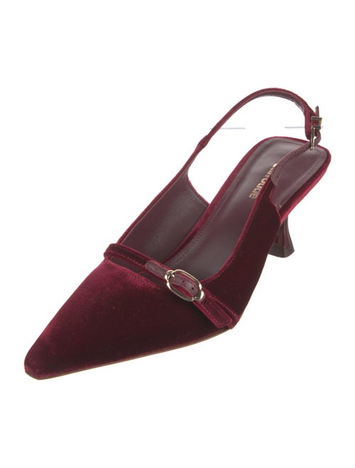 Larroude Velvet Slingback Pumps