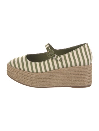 Larroude Canvas Striped Espadrilles