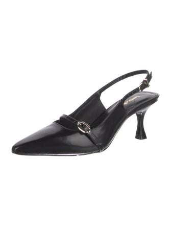 Larroude Leather Slingback Pumps