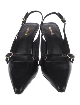 Larroude Leather Slingback Pumps