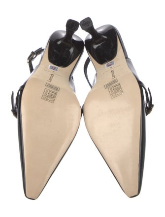 Larroude Leather Slingback Pumps