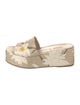Larroude Canvas Floral Print Slides