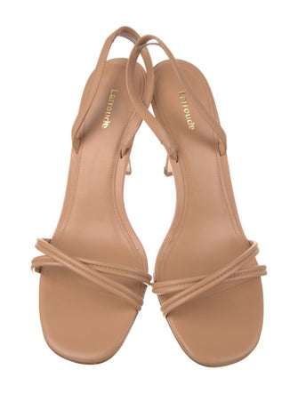 Larroude Leather Slingback Sandals