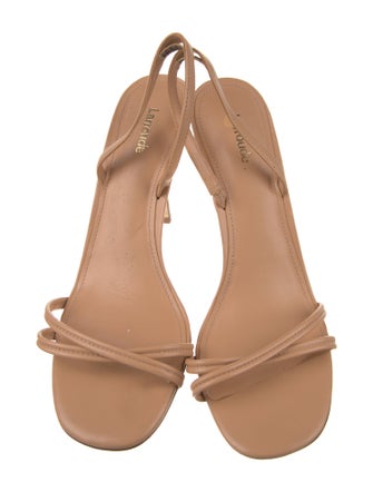 Larroude Leather Slingback Sandals