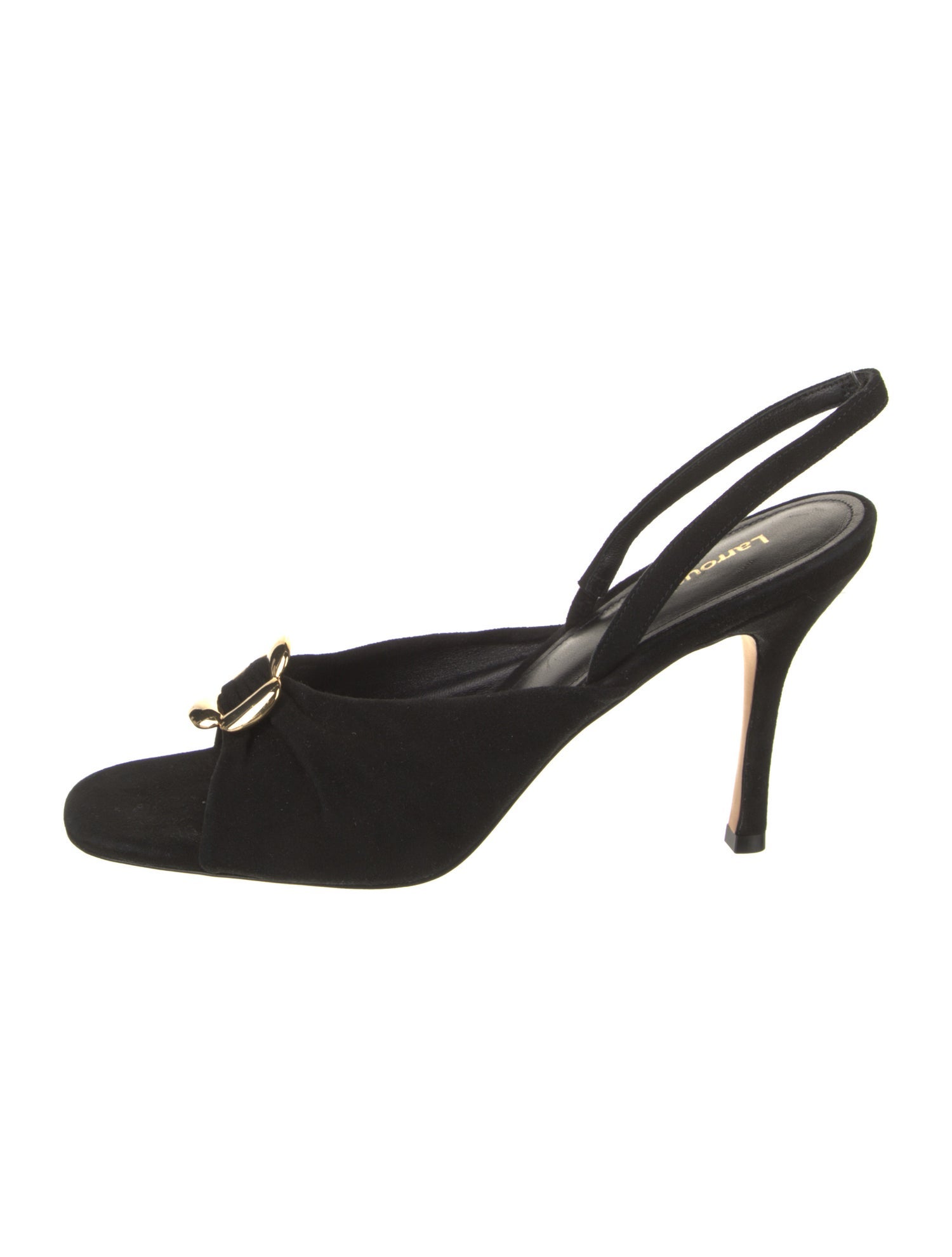 Larroude Suede Slingback Sandals