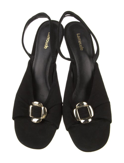 Larroude Suede Slingback Sandals