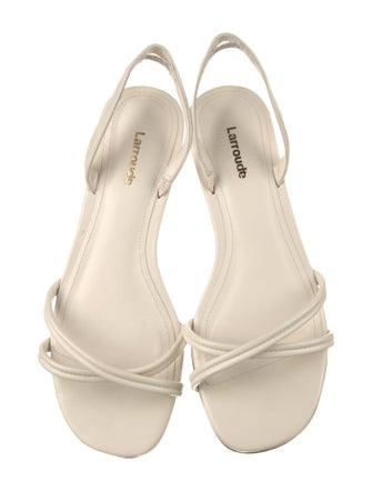 Larroude Leather Slingback Sandals