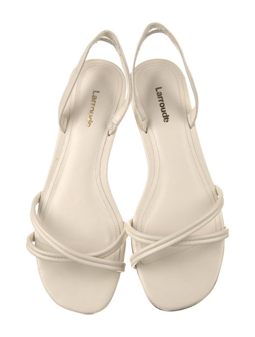 Larroude Leather Slingback Sandals