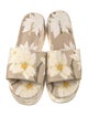Larroude Canvas Floral Print Slides