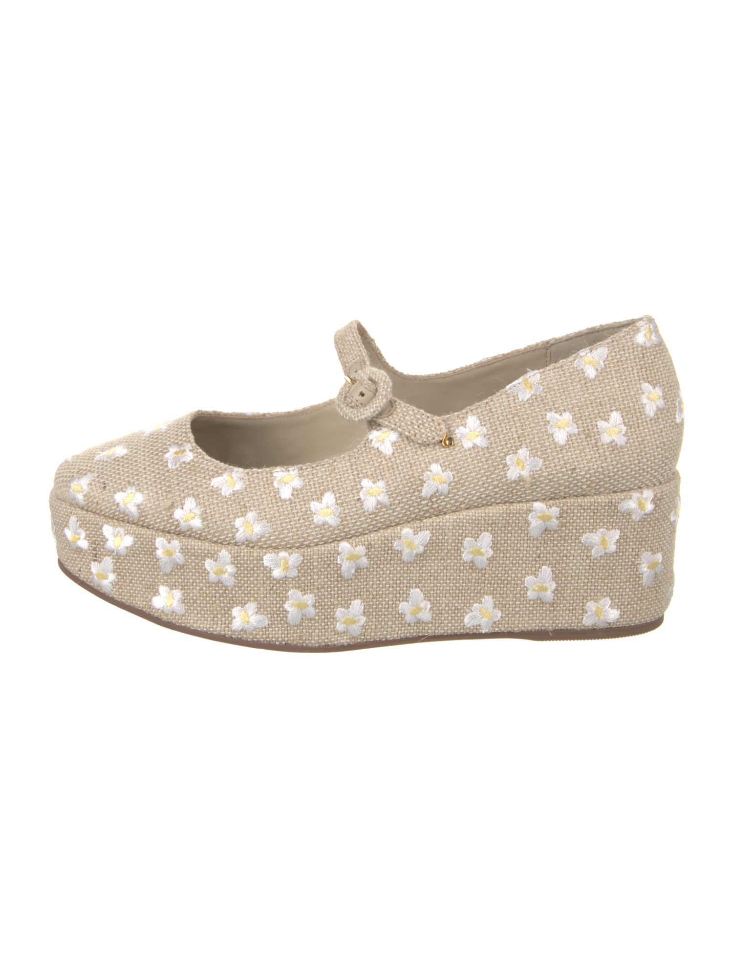 Larroude Canvas Floral Print Mules