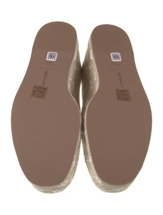 Larroude Canvas Floral Print Mules