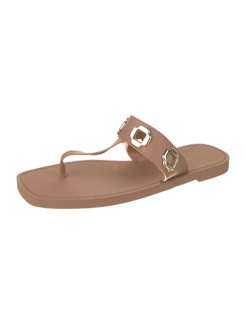 Larroude Rubber Studded Accents Flip Flops